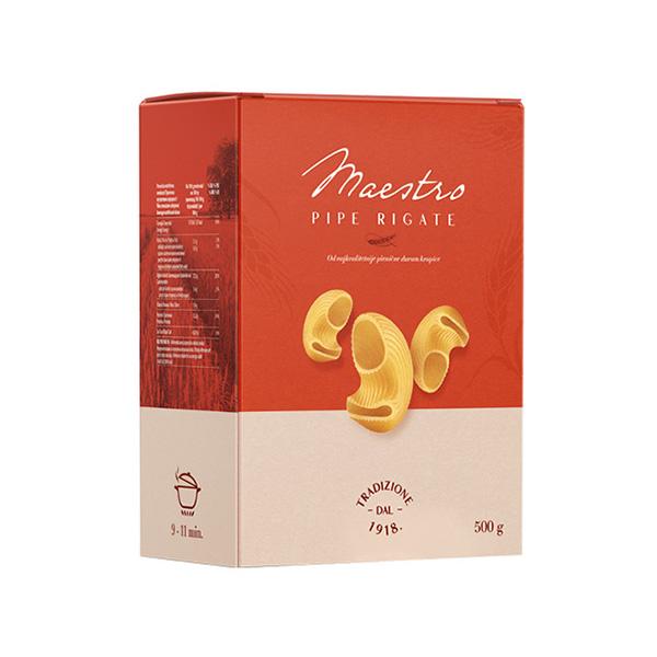 MAESTRO Testenina Pipe Rigate, 500 g
