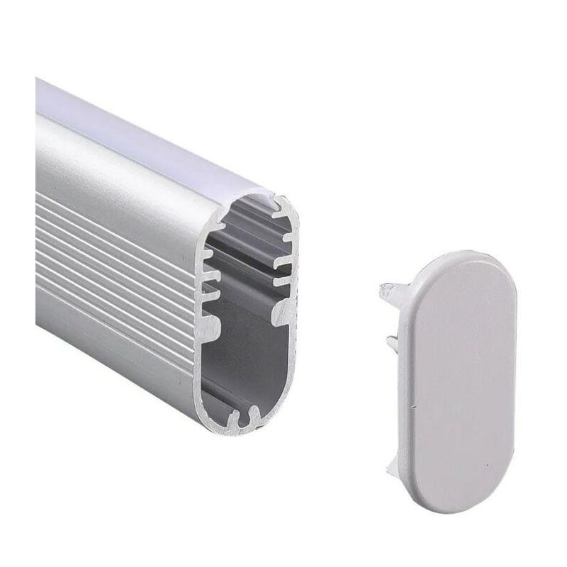 AURA-LIGHT Aluminijumski led profil nadgradni za garderobere LT106, Svetlosivi