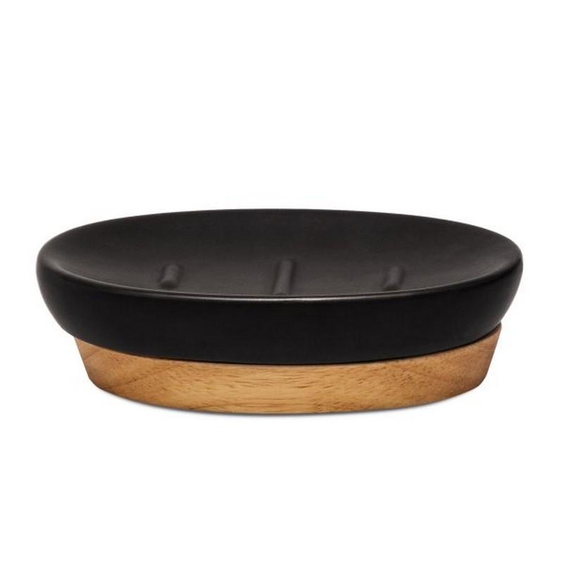 HOMLA Posuda za sapun Jupiter, 12cm, Crna