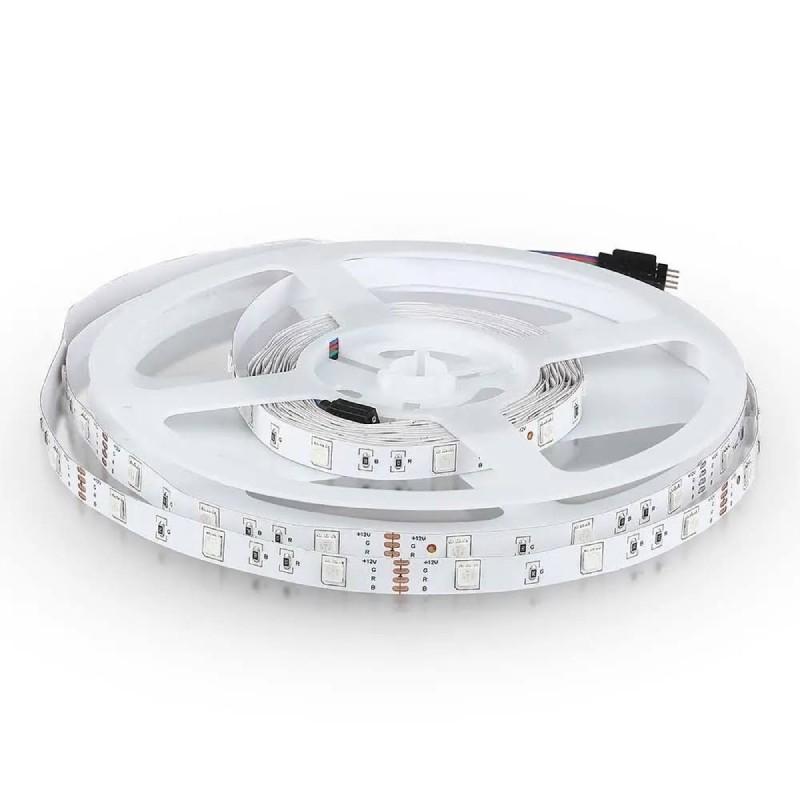 V-TAC Led traka, 4.8W, 12V, RGB, IP20, 2124, 5m, Bela