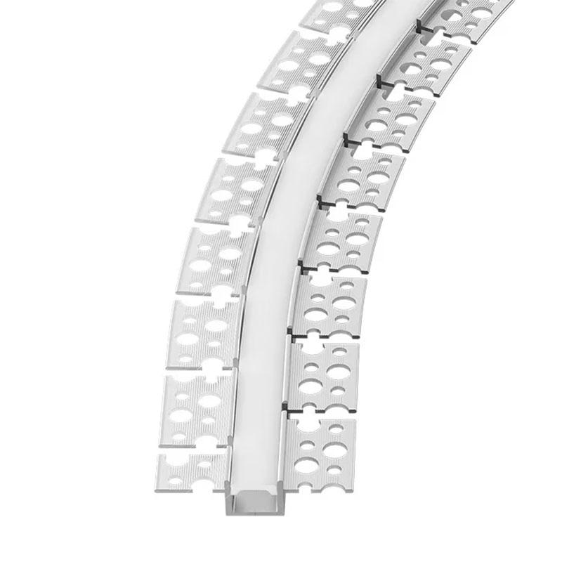 AURA-LIGHT Savitljivi Alu LED profil za gips ugradni LT117, 2m, Beli