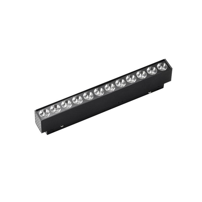 AURA-LIGHT Magnetna šinska LED svetiljka VK-20-LB-12, Tačkasta, 12W, 3000K, 22 x 2.2 x 4.7 cm, Crna
