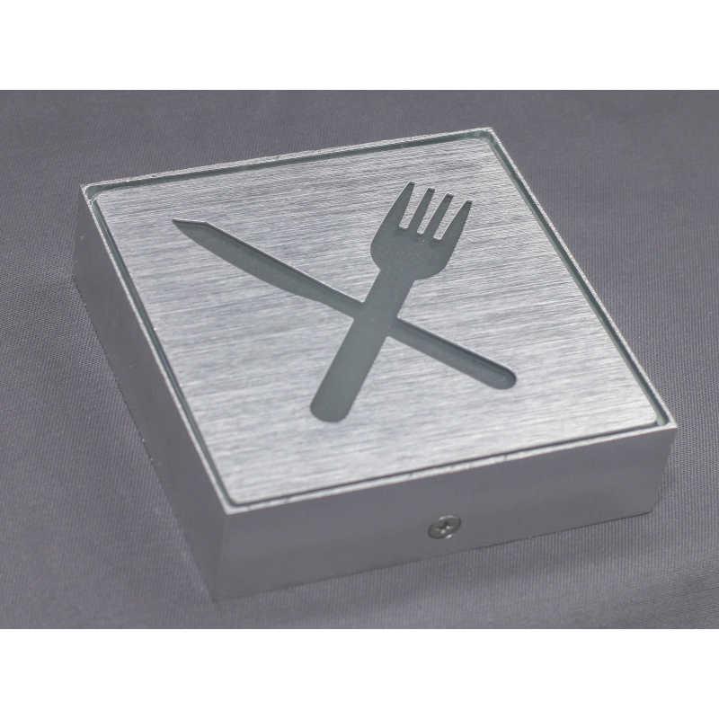 AURA-LIGHT Led znak za restoran LU-KF bl, Hrom