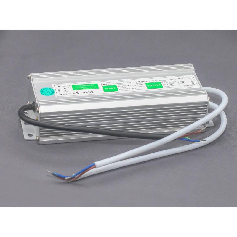 AURA-LIGHT Napajanje za LED trake LU11-0100, Vodootporno, 100W, 12V, IP67, 20 x 7 x 4.5 cm