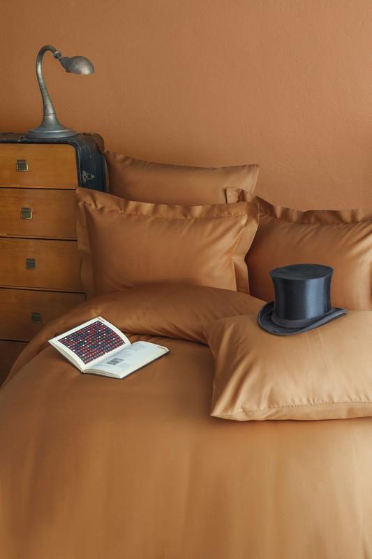 ISSIMO Set posteljine Simply Satin, Double, 240x260 cm, Terakota