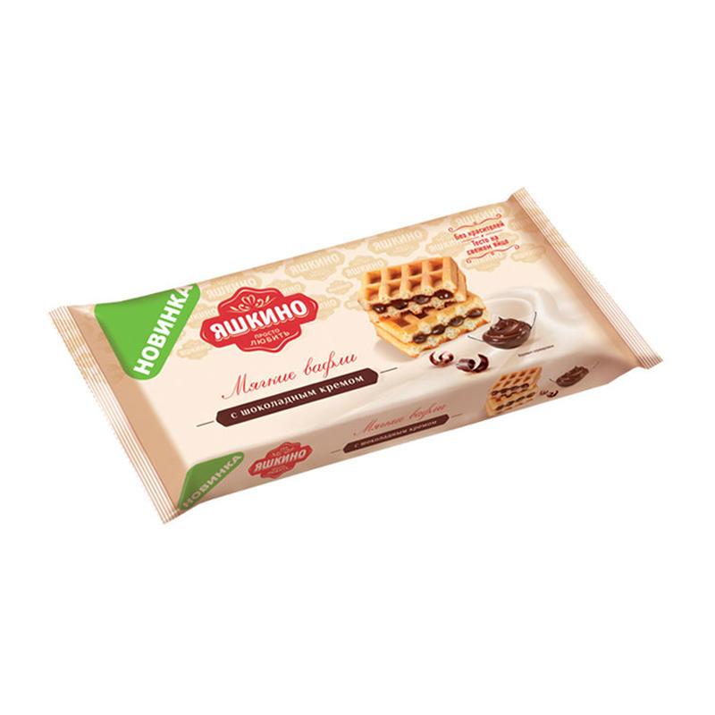YASHKINO Vafl punjen čokoladnim kreomom, 120g