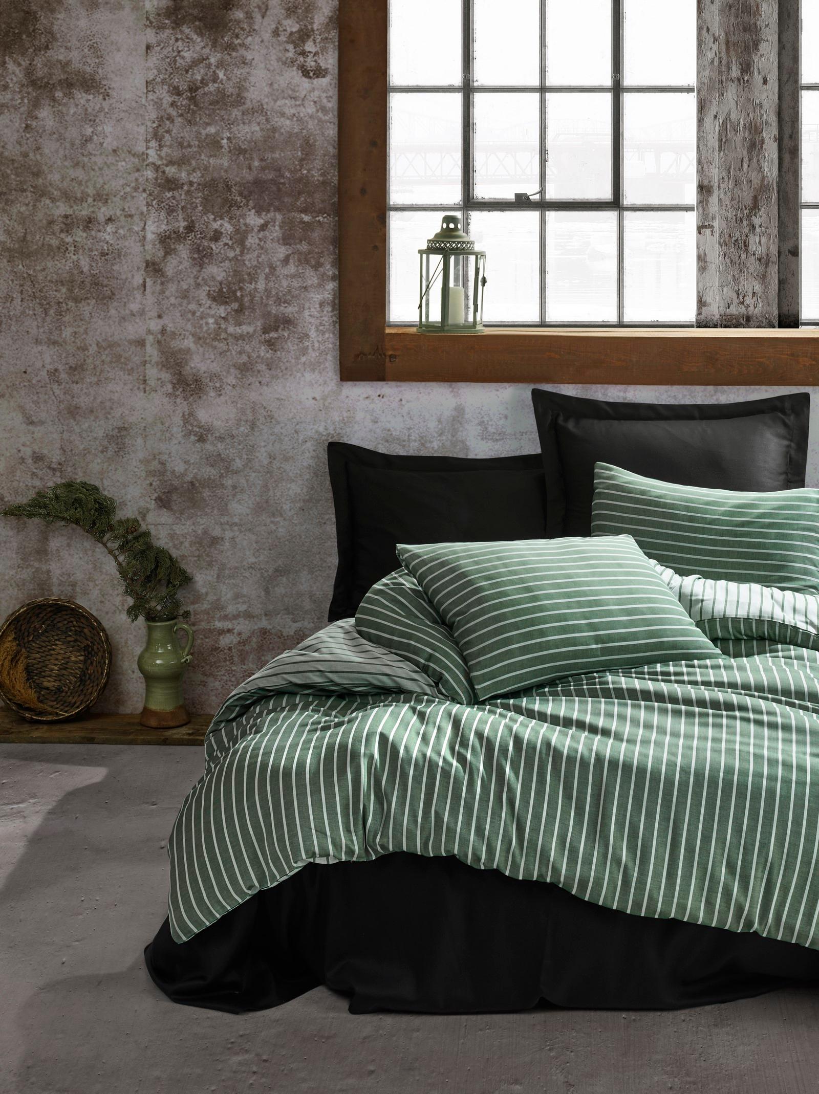 COTTON BOX Set posteljine Bamboo Saten, 240x260 cm, Zeleni