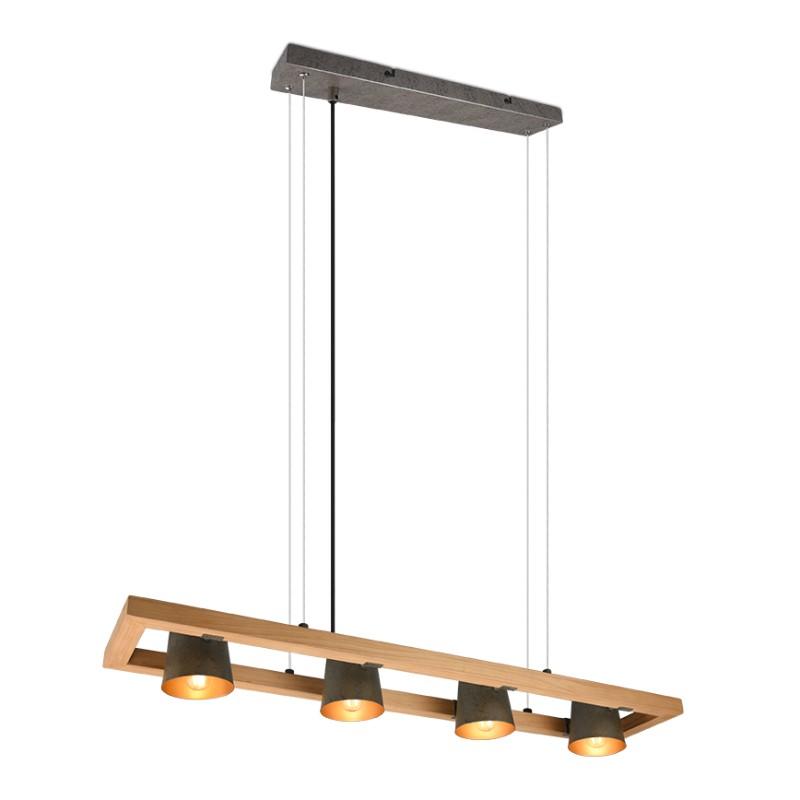 TRIO LIGHTING Visilica Bell 4XE14, 301900467, Bež-tamnosiva