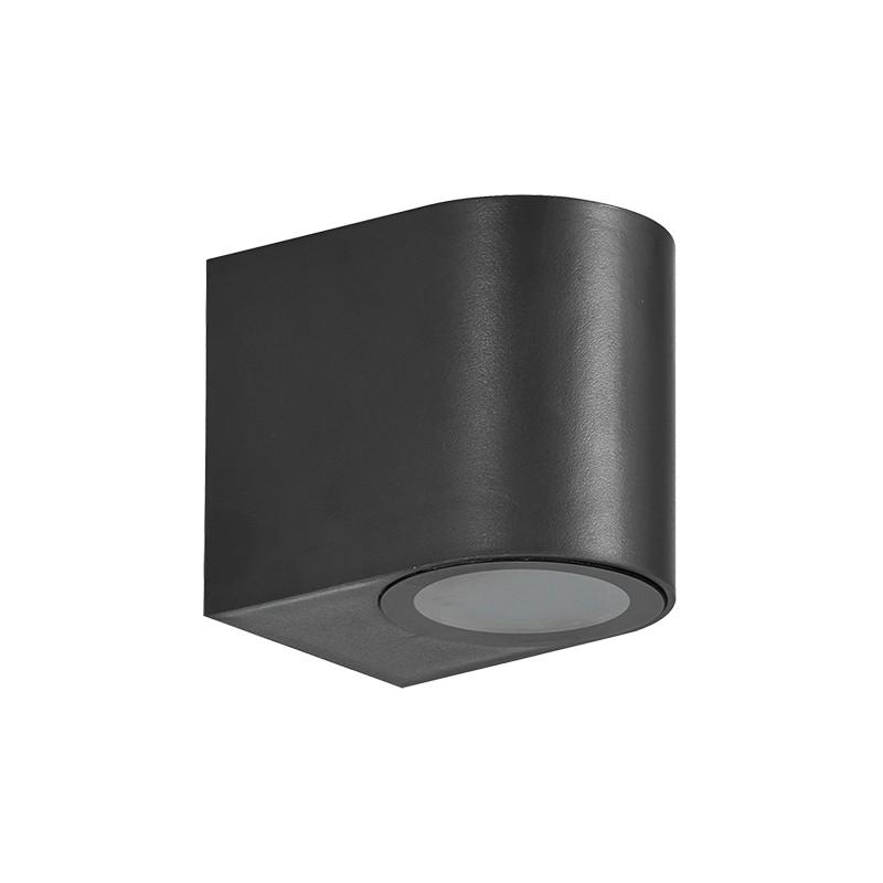 AURA-LIGHT Zidna lampa 688080-1, Fasadna, 1 x GU10, 10W, 80 mm, Mat crna