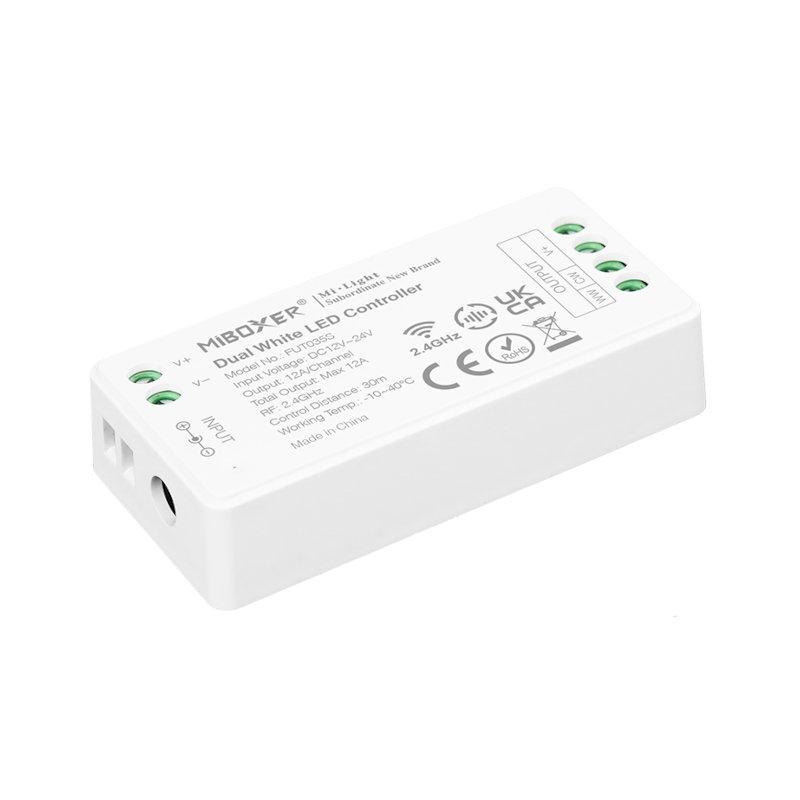 MIBOXER Kontroler za LED trake CCT FUT035S, 12A, 2.4GHz, Beli