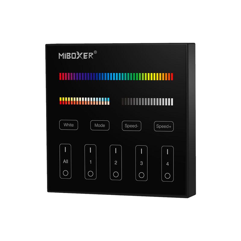 MIBOXER Zidni kontroler za LED trake RGB CCT B4-B, 4 zone, 9 funkcija, 2.4GHz