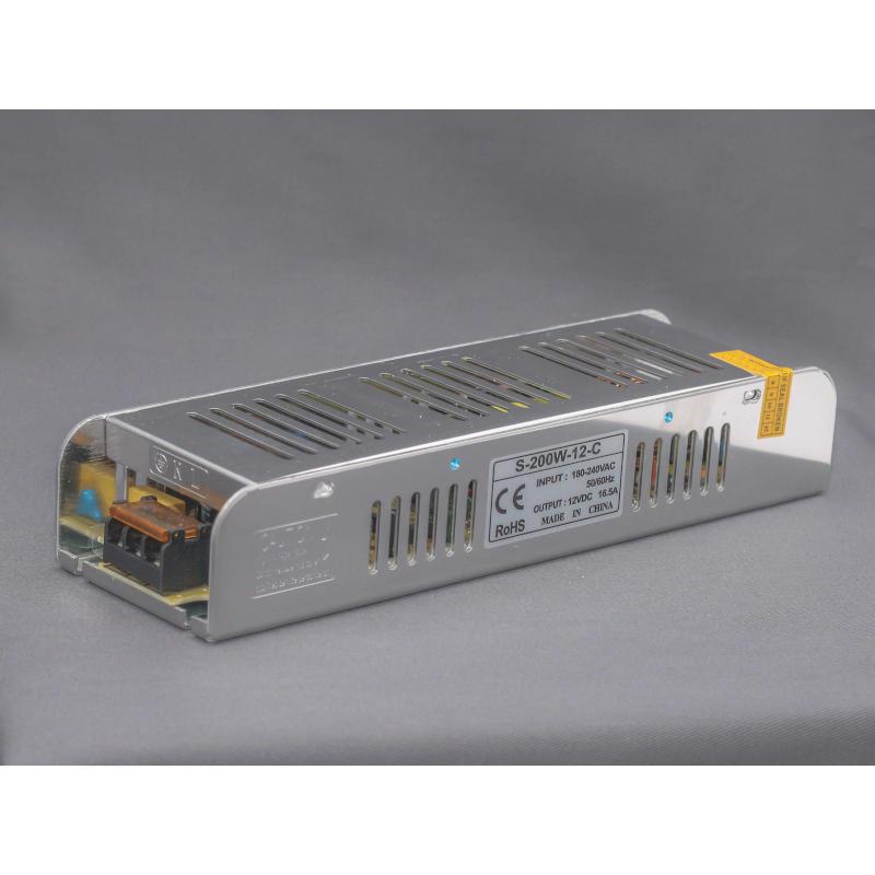 AURA-LIGHT Napajanje za LED trake LU10-0200, 200W, 12V, IP20, 22.3 x 6.9 x 4 cm