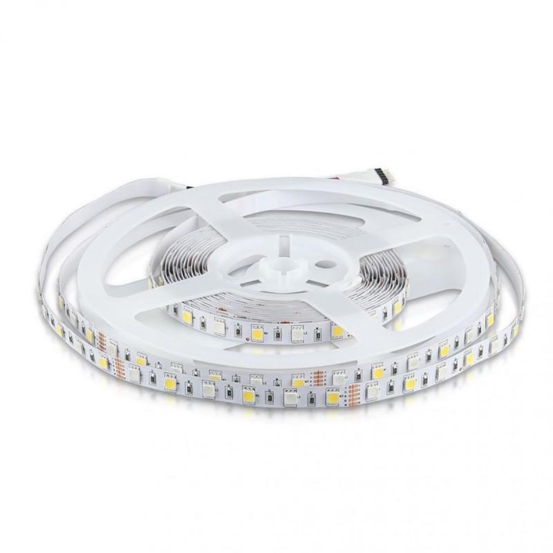 V-TAC Led traka, 8W, 12V, RGB+W, IP20, 212553, 5m, Bela