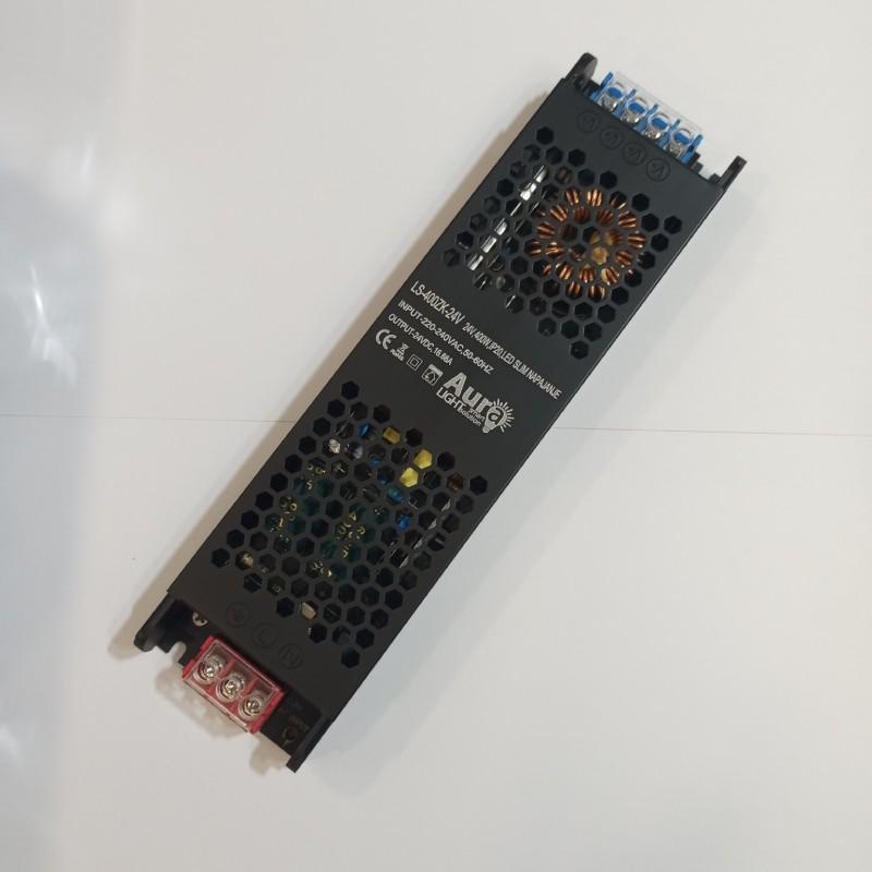 AURA-LIGHT Napajanje za LED trake IP20 LS-400ZK-12V, 400W, 12V, Antracit