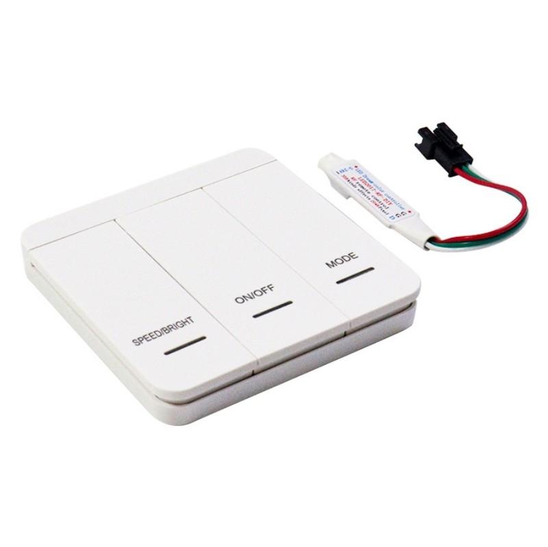 AURA-LIGHT Kontroler za IC Running LED trake, 28 funkcija, Beli