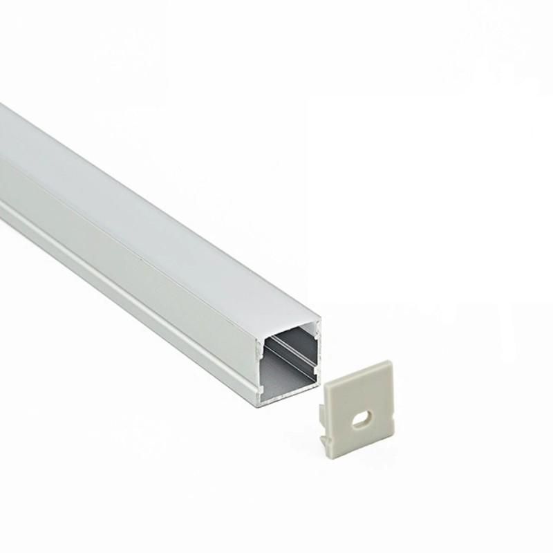 AURA-LIGHT Aluminijumski led profil, Nadgradni LT14, Svetlosivi