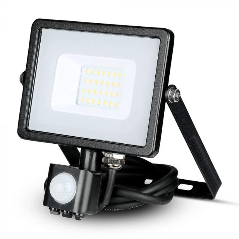 V-TAC Led reflektor senzor, 20W, 3000K, IP65, 451, Samsung chip, Crni