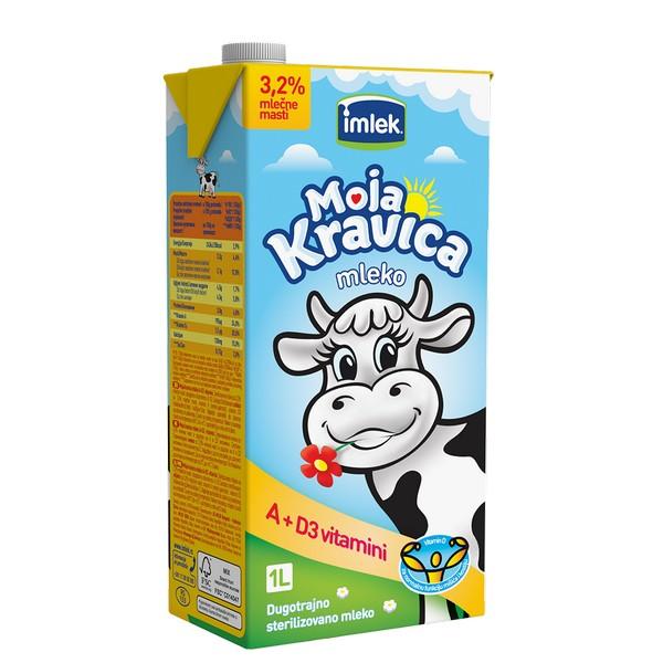 IMLEK Mleko Moja kravica, A+D3 vitamini, 3.2%, 1 l