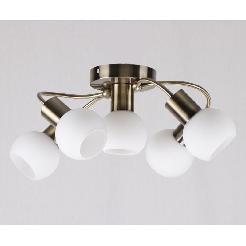 AURA-LIGHT Luster 5xE14, 6005/5, Mesing-beli
