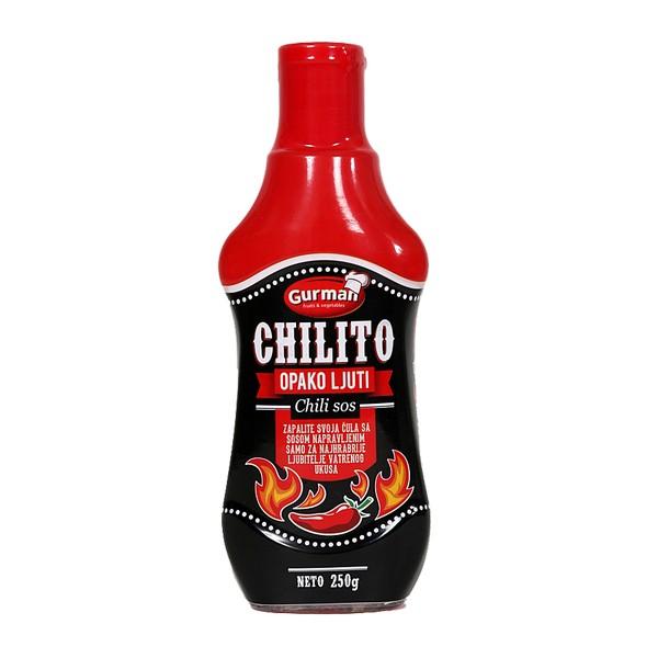 GURMAN Chili sos, Opako ljuti, Chilito, 250g