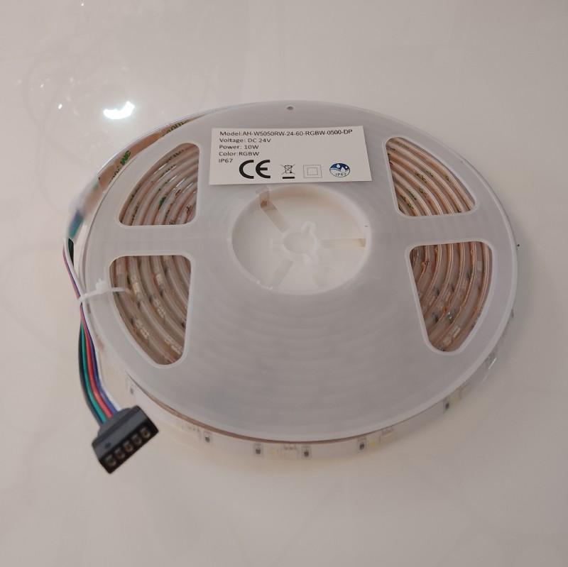 AURA-LIGHT Led traka, 10W, 24V, RGBW, IP67, 5050-60P, 5m, Bela