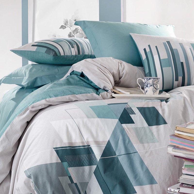 COTTON BOX Set posteljine Mode Line Nesto, Double, 200x220 cm, Plavo-beli