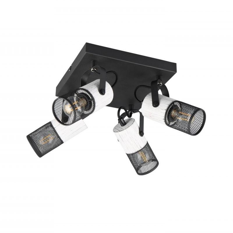 TRIO LIGHTING Spot lampa Tosh 804300434, 4 x E14, 22 x 22 cm, Crno - bela