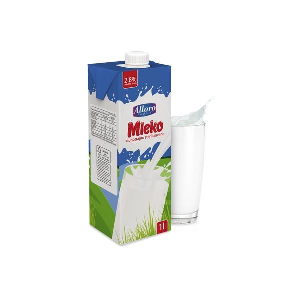 ALLORO Dugotrajno mleko, 2.8%, 1 l