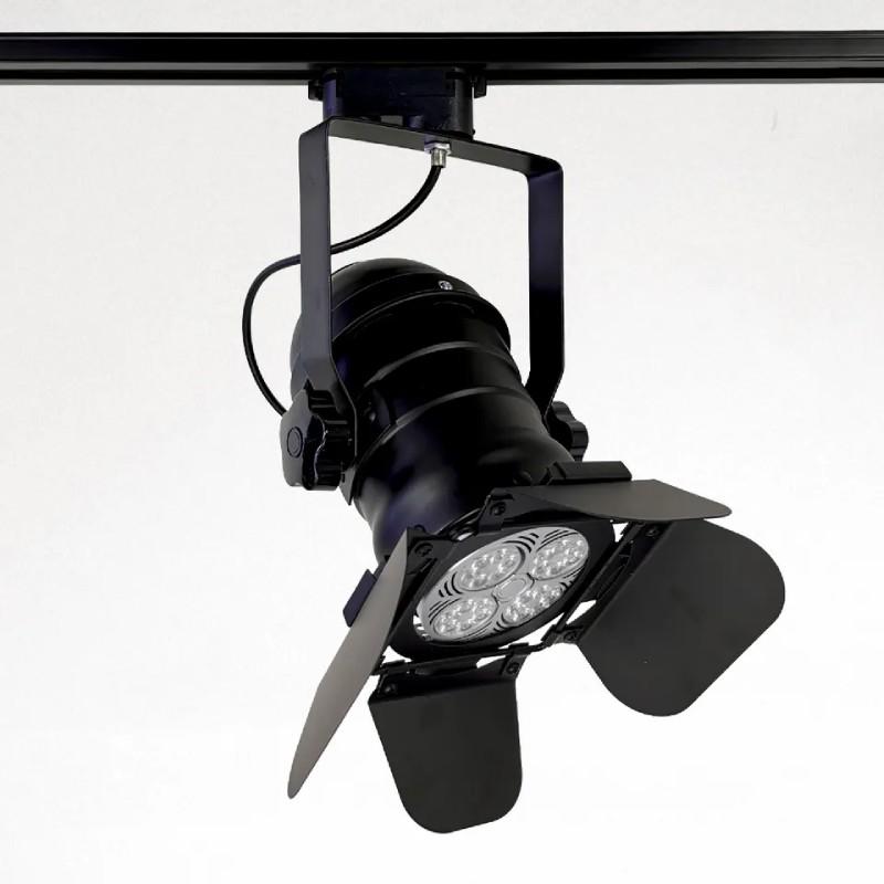 AURA-LIGHT Šinski scenski monofazni reflektor E27 LU35-2204, Crni