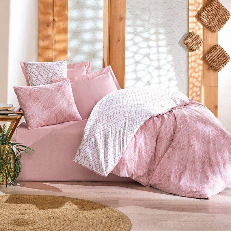 COTTON BOX Set posteljine Minimal Best, Double, 240x260 cm, Roze