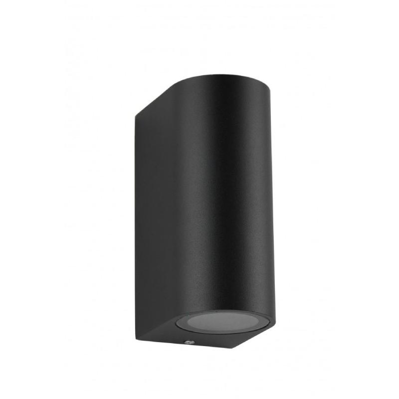 AURA-LIGHT Zidna lampa 688080-2, Fasadna, 2 x GU10, 10W, 150 mm, Mat crna