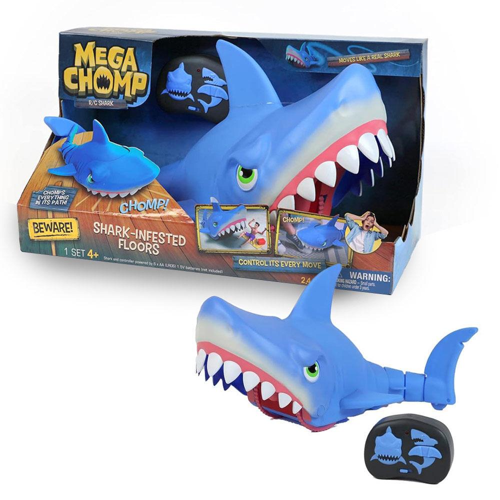Igračka na daljinski Ajkula Mega chomp, RC, Plava