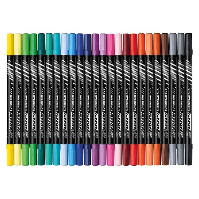 Jolly Flomasteri Superstars duo 4425-0028, 24 komada, Šareni