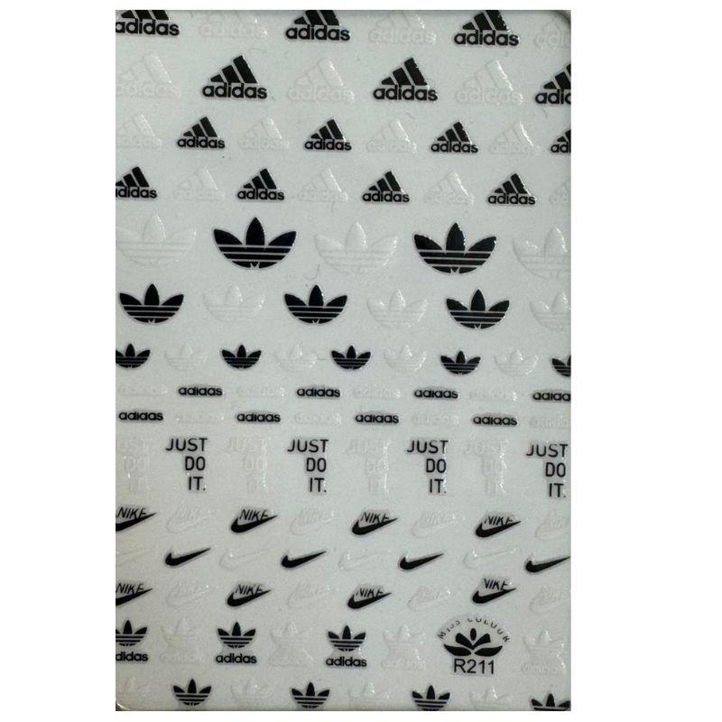 LK Nalepnice za nokte, Nike i Adidas, Crne