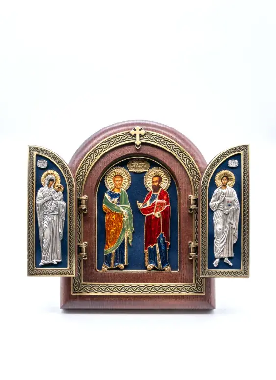 Triptih Sveti Apostoli Petar i Pavle, 220x255x32mm