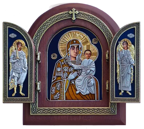 Triptih Presveta Bogorodica Mozdokska, 220x255x32mm