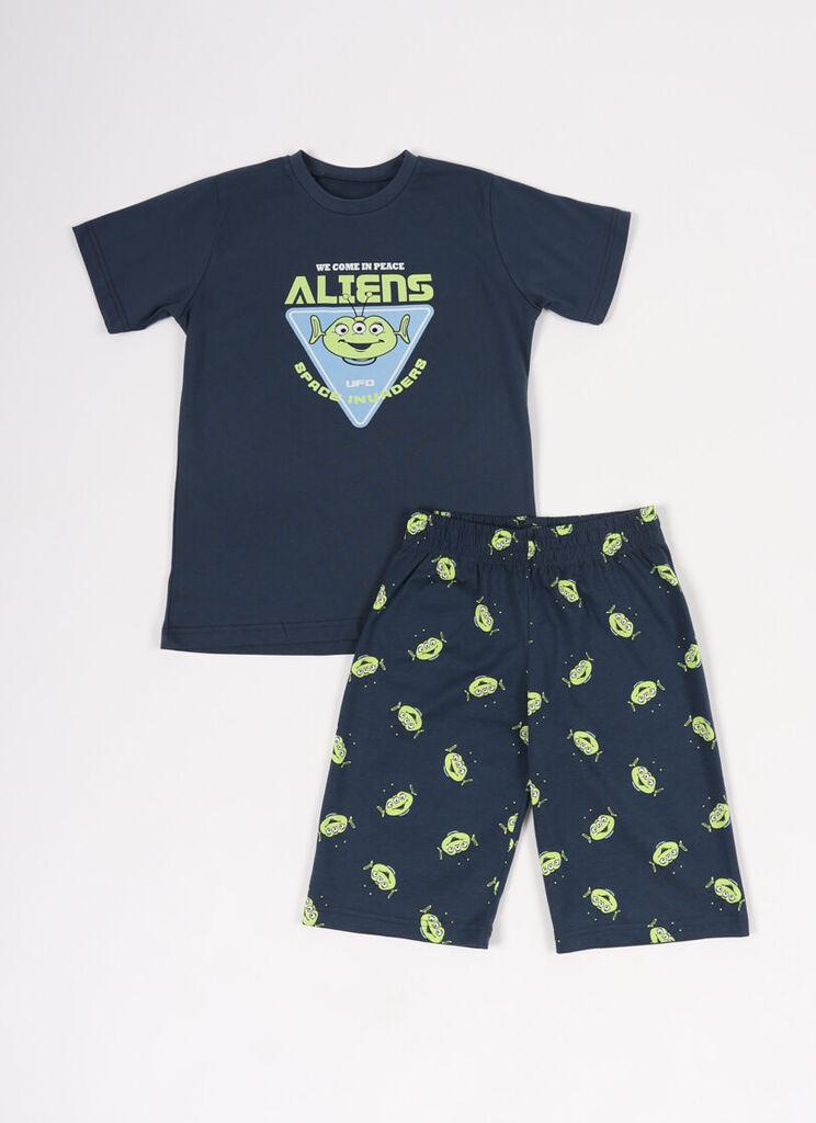 Jasmil Pidžama za dečake kratkih rukava, Plava