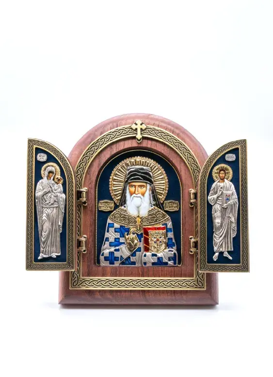 Triptih Sveti Justin Ćelijski, 220x255x32mm