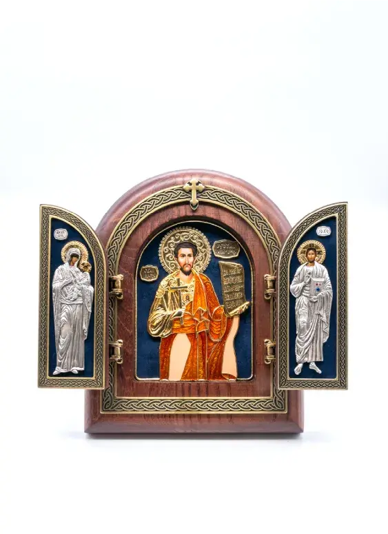 Triptih Sveti Justin Filosof, 220x255x32mm