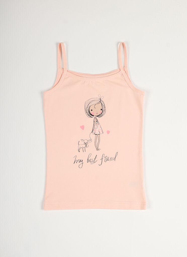 Jasmil Majica za devojčice bez rukava, Svetloroze