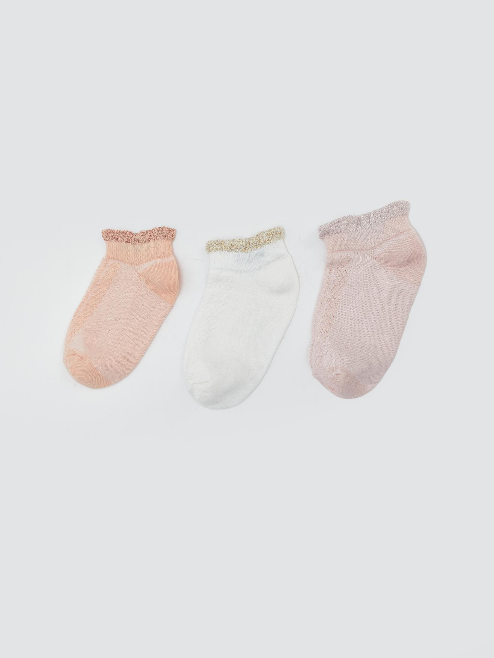 LC Waikiki Čarape za devojčice S58635Z1-DMQ, 3 Para, Roze