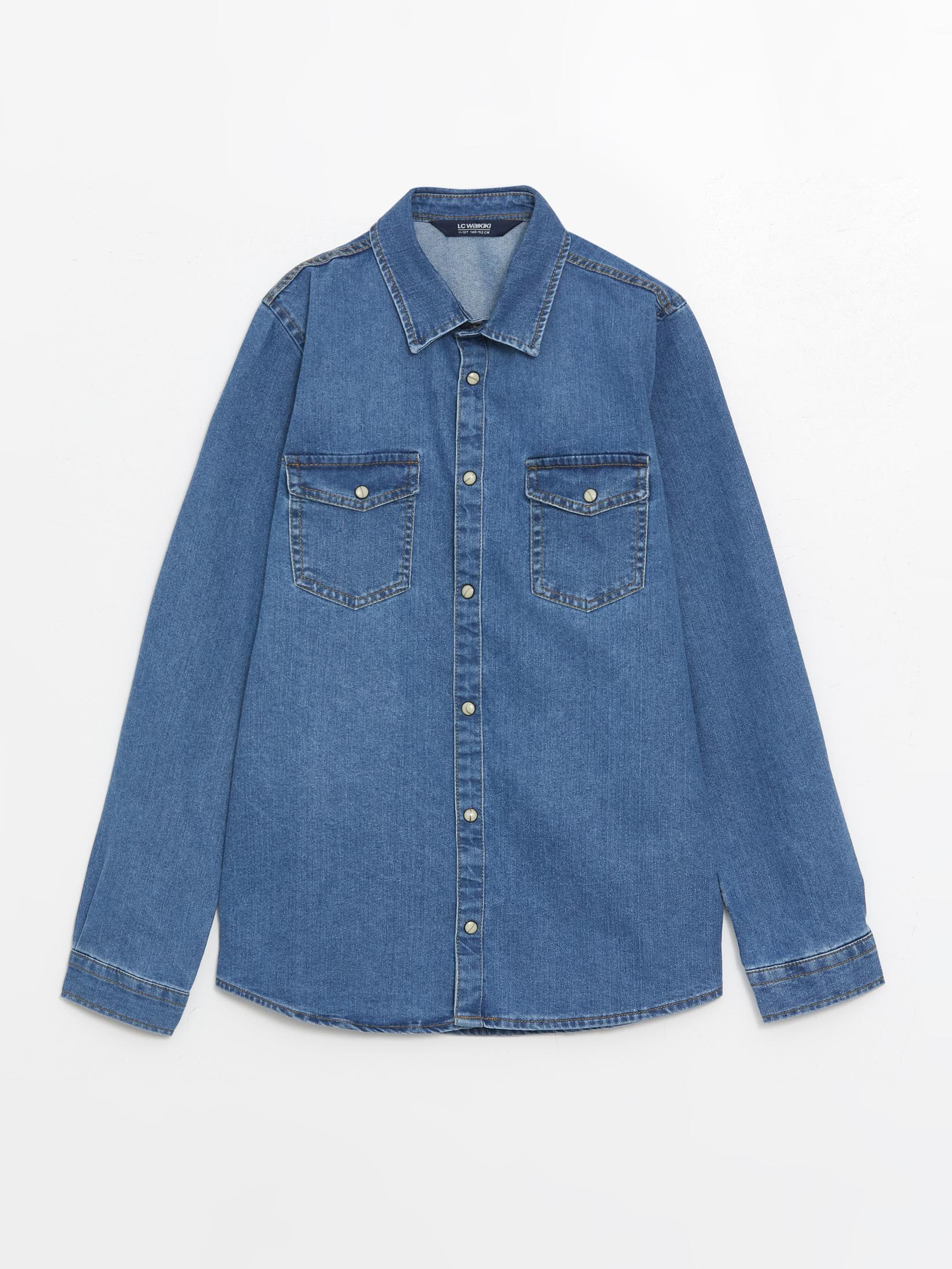 LC Waikiki Teksas košulja za dečake S44398Z4-507, Plava