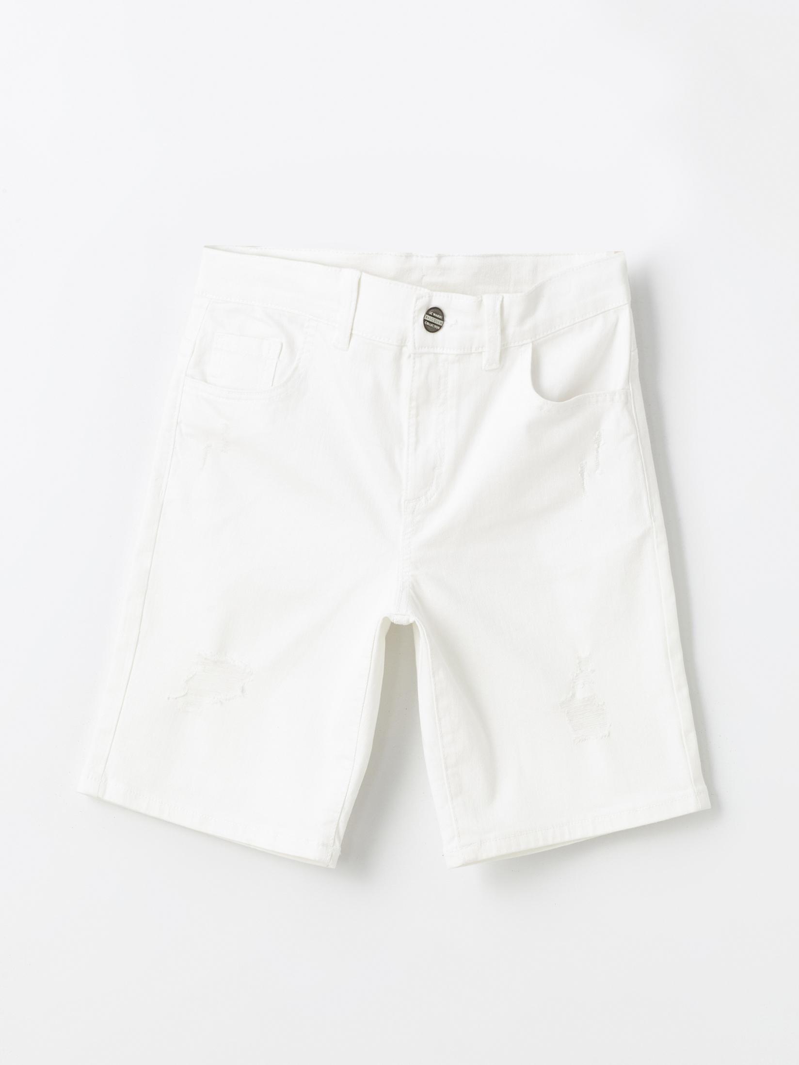 LC Waikiki Teksas šorc za dečake S4CR03Z4-844, Beli