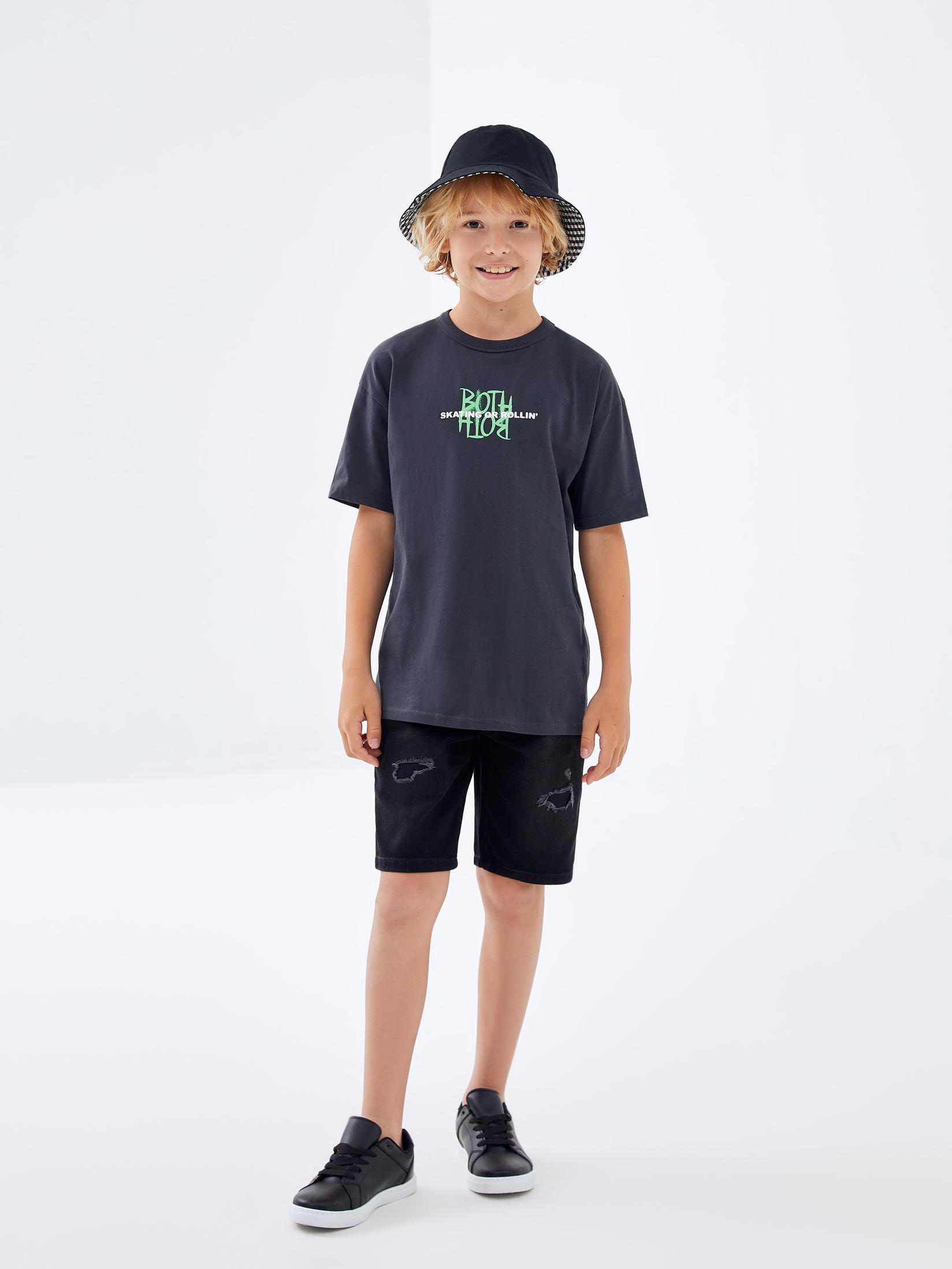 LC Waikiki Teksas šorc za dečake S4CB22Z4-326, Crni