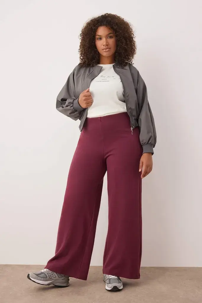 Trendyol Curve Ženske pantalone Tbbaw26Ar00004, Bordo