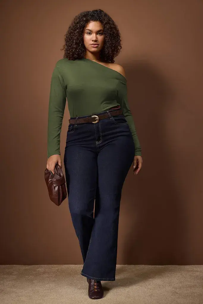 Trendyol Curve Ženska bluza TBBSS24AF00037, Kaki
