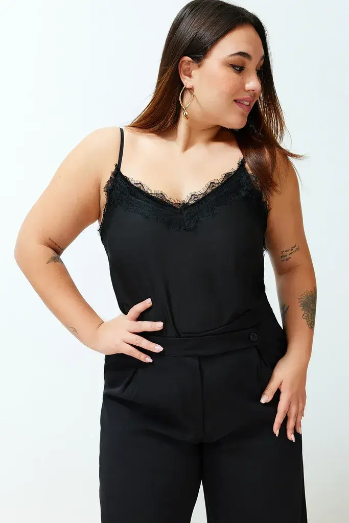 Trendyol Curve Ženska bluza TBBSS24AF00070, Crna