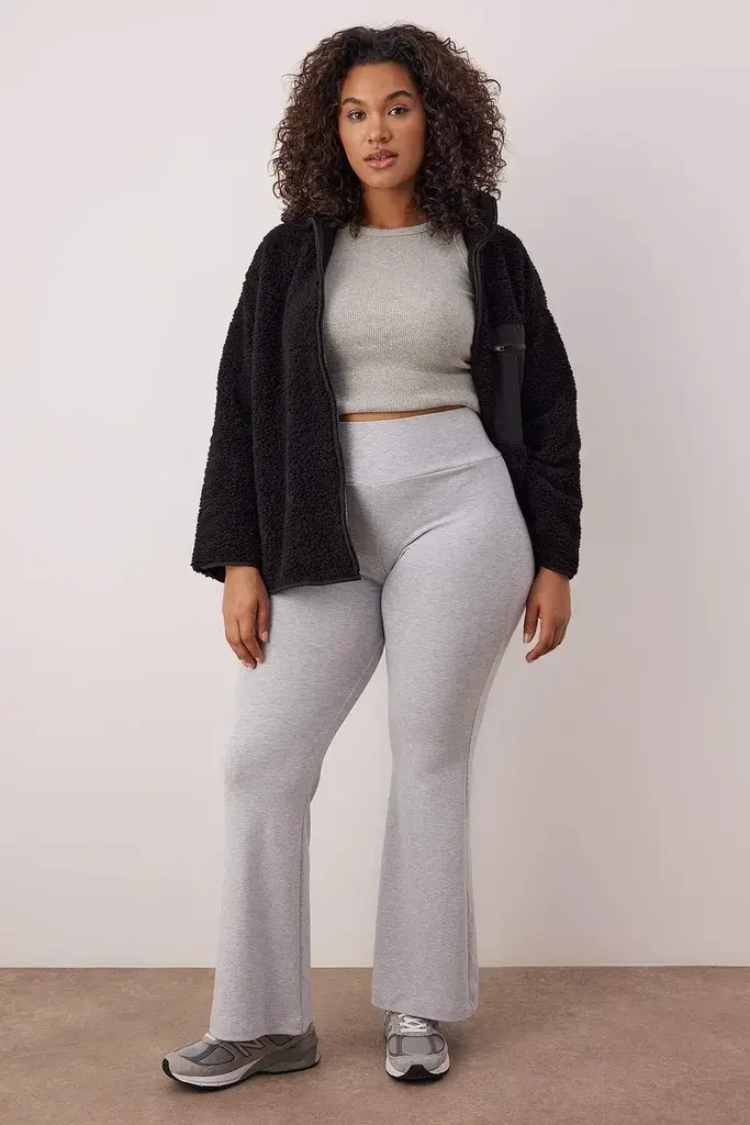 Trendyol Curve Ženske pantalone Tbbaw26Ar00027, Sive