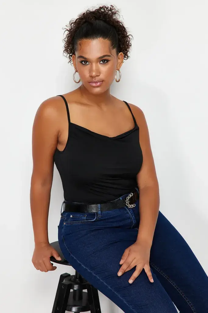 Trendyol Curve Ženska bluza TBBSS24AF00006, Crna