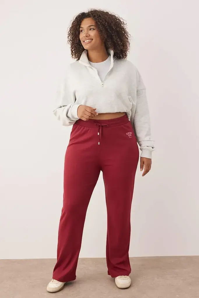Trendyol Curve Ženske helanke Tbbaw26Bv00002, Bordo